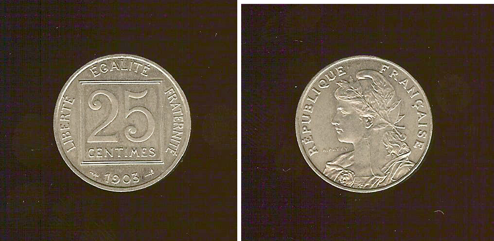 25 centimes Patey 1903 FDC